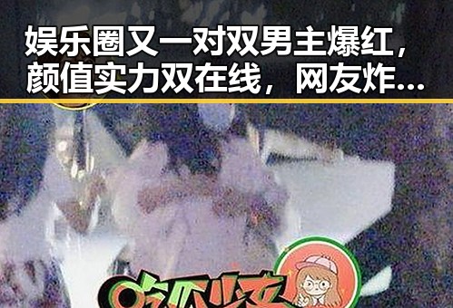 娱乐圈又一对双男主爆红，颜值实力双在线，网友炸锅！🤯